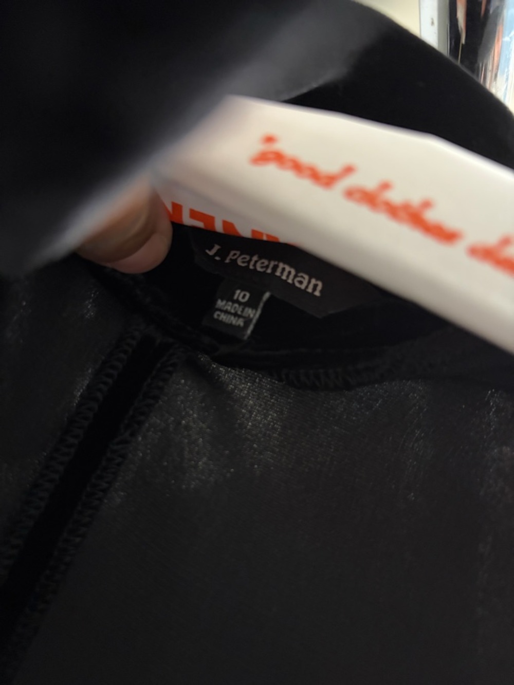 J. Peterman Black Velvet Tie-Front Blazer - Picture 3 of 3